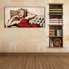 Marilyn Monroe Panoramik Kanvas Tablo 1 - 