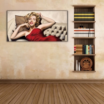 Marilyn Monroe Panoramik Kanvas Tablo 1