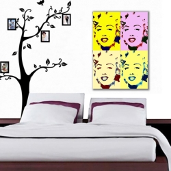 Marilyn Monroe Pop Art Kanvas Tablo - Thumbnail