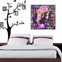 Marilyn Monroe PopArt Kolaj Kanvas Tablo - 