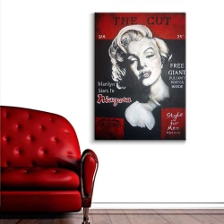 Marilyn Monroe Retro Kanvas Tablo - Thumbnail