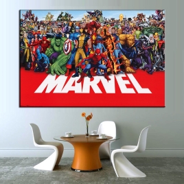 Marvel Filmleri Kahramanları Kanvas Tablo - 