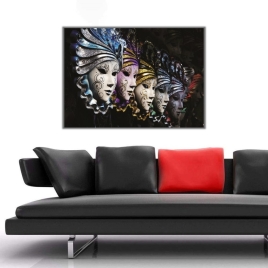 Maskeler Kanvas Tablo - 