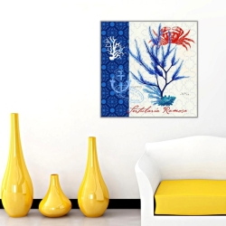 Mavi Beyaz Kanvas Tablo - 