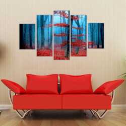 Mavi Orman Kanvas Tablo - 