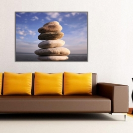 Meditasyon Taşları Kanvas Tablo - 