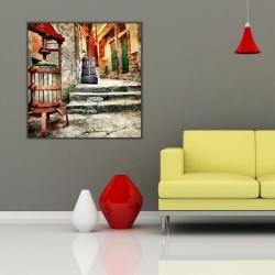 Merdivenli Sokak Kanvas Tablo - 