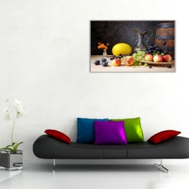Meyveler Panoramik Kanvas Tablo - 