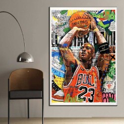 Michaej Jordan Basketbol Kanvas Tablo - 