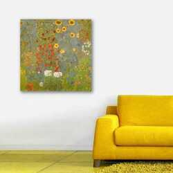 Klımt Kır Çiçekleri Kanvas Tablo - 