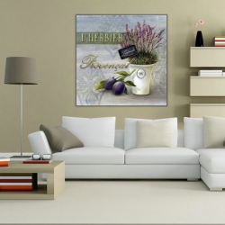 Mor Çiçekler Kanvas Tablo - 