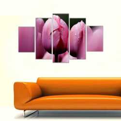 Mor Laleler Kanvas Tablo - 