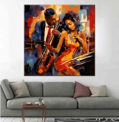Music and Love Canvas Tablo - 
