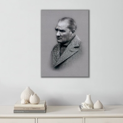 Mustafa Kemal Atatürk Portre Kanvas Tablo - Thumbnail