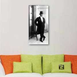 Dikey Mustafa Kemal Atatürk Tablosu - 