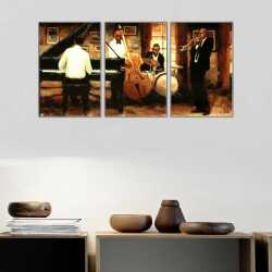 Müzisyenler Parçalı Kanvas Tablo 1 - 