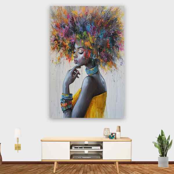 Native Africian Women Kanvas Tablo - 1