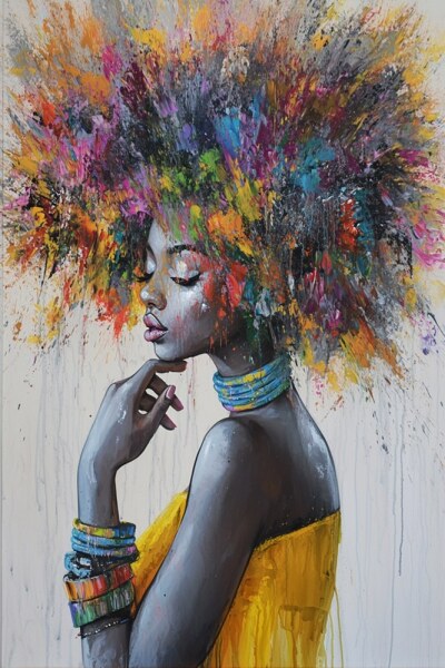 Native Africian Women Kanvas Tablo - 2