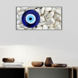Nazar Boncuğu Panoramik Kanvas Tablo - 