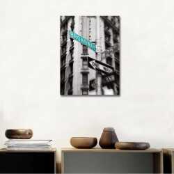 Newyork da Sokak Tabelaları Kanvas Tablo - 