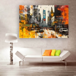 Newyork Sokakları Kanvas Tablo - 