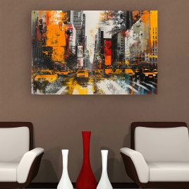 Newyork Taxi Kanvas Tablo - 