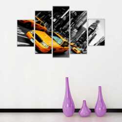 Newyork Taxi Kanvas Tablo - 