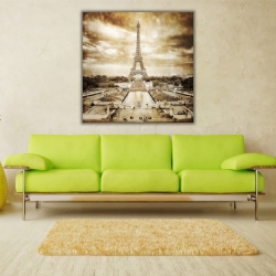Nostarjik Eyfel Kulesi Kanvas Tablo - 