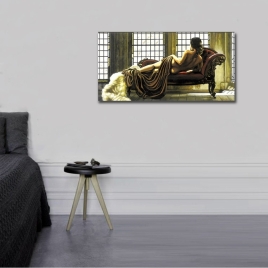 Nü Kadın Sanatsal Panoramik Kanvas Tablo - 