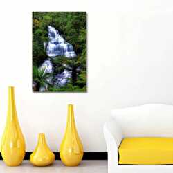 Ormanın Derinliğindeki Şelale Kanvas Tablo - 