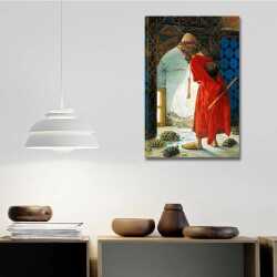 Osman Hamdi Bey Kablumbağa Terbiyecisi Kanvas Tablo - 