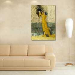 Osman Hamdi Bey Vazo Yerleştiren Kız Kanvas Tablo - 