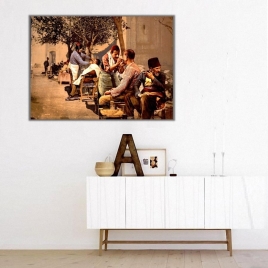 Osmanlı Dönemi Berberler Kanvas Tablo - 