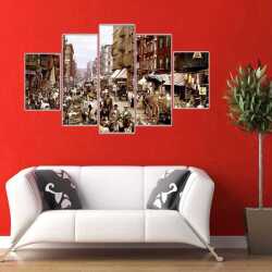 Osmanlı Dönemi Pazar Yeri Kanvas Tablo - 