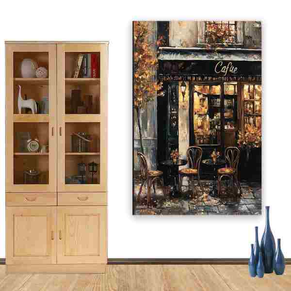 Otantik Kafe Kanvas Tablo - 1