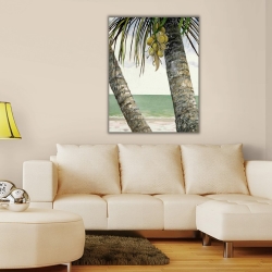 Palmiye Ağaçları Kanvas Tablo - Thumbnail