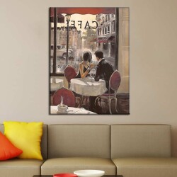 Paris Cafe de Amour Kanvas Tablo - 