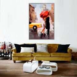 Paris'te Aşk Kanvas Tablo - 