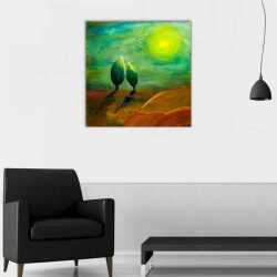 Pastel Gün Batımı Manzarası Kanvas Tablo - 