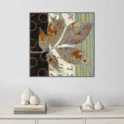 Pastel Yapraklar 1 Kanvas Tablo - 