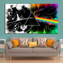 Pink Floyd Rainbow Kanvas Tablo - 