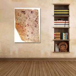 Piri Resi Haritası Kanvas Tablo - 