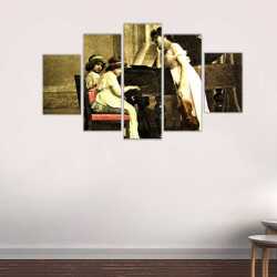 Piyano Çalan Çocuklar ve Hocaları Kanvas Tablo - 