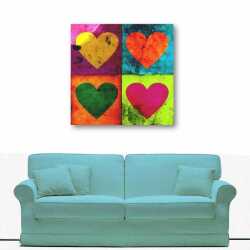 Popart Kalp Tablo - 