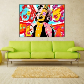 PopArt Marilyn Monroe Kanvas Tablo - 