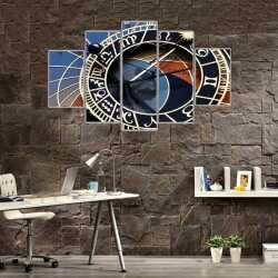 Prag Astrolojik Saat Kanvas Tablo - 