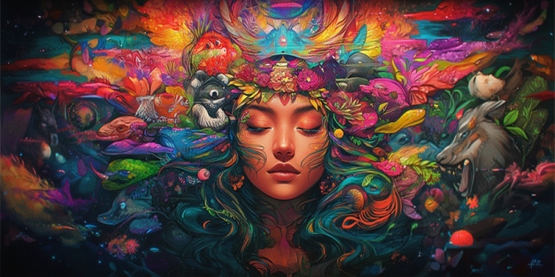 Psyhedelic Women (2) Kanvas Tablo - 2