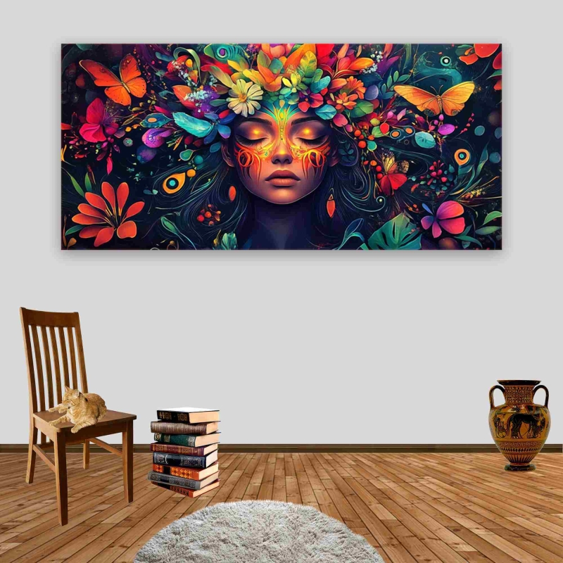 Psyhedelic Women Kanvas Tablo - 1