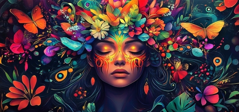 Psyhedelic Women Kanvas Tablo - 2