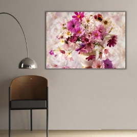Renk Baharı Çiçekler Kanvas Tablo - 